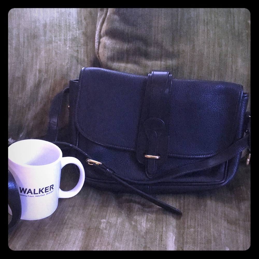 Vintage Dooney & Bourke Black pebbled leather bag